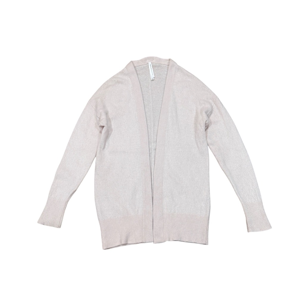 The Group by Babaton Cashmere Open Front Cardigan Sweater Pink M Medium Layering